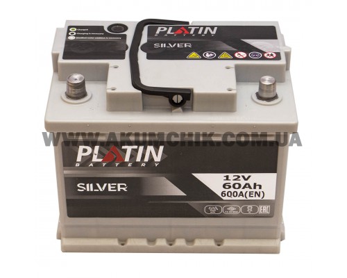 Акумулятор автомобільний 60Ah-12V Platin Silver (242х175х190), L, EN600 3039