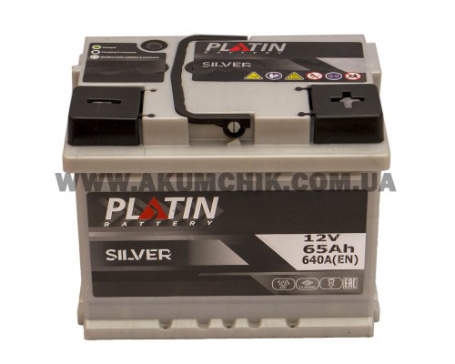 Акумулятор автомобільний 65Ah-12V Platin Silver (242х175х190), R, EN640 2815