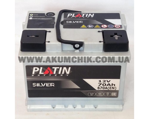Акумулятор автомобільний 70Ah-12V Platin Silver (242х175х190), R, EN670 3041