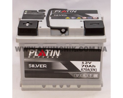 Акумулятор автомобільний 70Ah-12V Platin Silver (242х175х190), L, EN670 2941