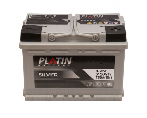 Акумулятор автомобільний 75Ah-12V Platin Silver (278х175х190), R, EN750 2750