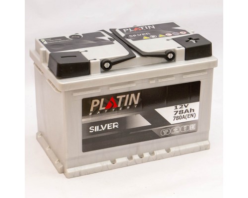 Акумулятор автомобільний 78Ah-12V Platin Silver (278х175х190), R, EN780 3508