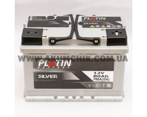 Акумулятор автомобільний 80Ah-12V Platin Silver (278х175х190), R, EN780 2811