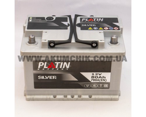 Акумулятор автомобільний 80Ah-12V Platin Silver (278х175х190), R, EN780 2811