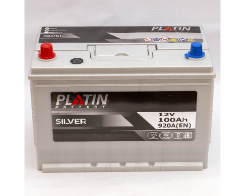 Акумулятор автомобільний 100Ah-12v Platin Silver Asia (303х173х225), L, EN920 2853