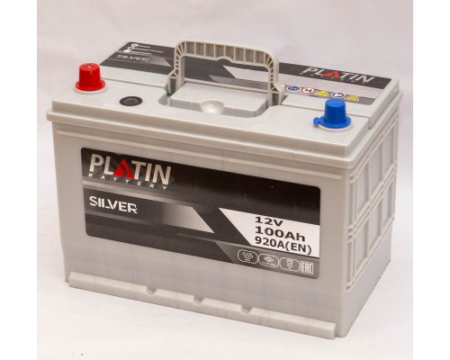 Акумулятор автомобільний 100Ah-12v Platin Silver Asia (303х173х225), L, EN920 2853