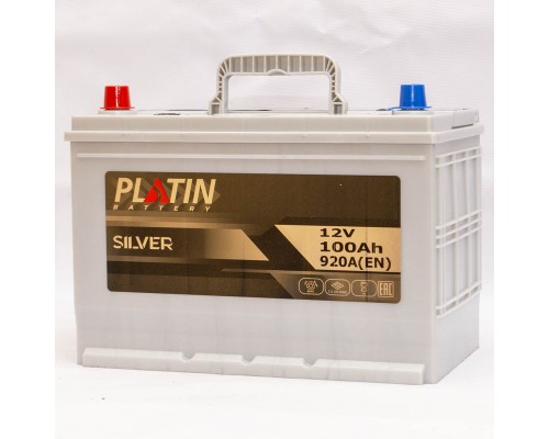 Акумулятор автомобільний 100Ah-12v Platin Silver Asia (303х173х225), L, EN920 2853