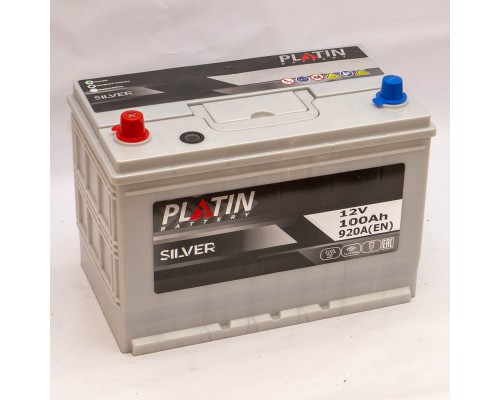 Акумулятор автомобільний 100Ah-12v Platin Silver Asia (303х173х225), L, EN920 2853