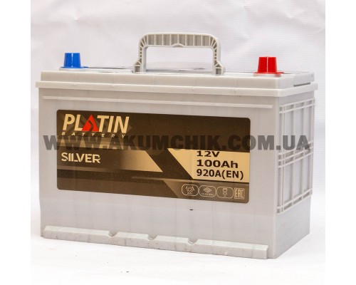 Акумулятор автомобільний 100Ah-12v Platin Silver Asia (303х173х225), R, EN920 2852