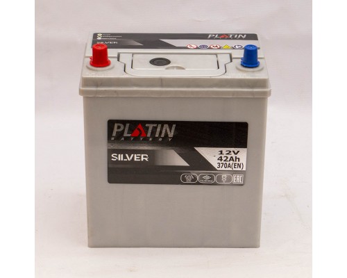Акумулятор автомобільний 42Ah-12v Platin Silver Asia (197х129х224), L, EN370 2906