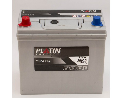 Акумулятор автомобільний 55Ah-12v Platin Silver Asia (237х127х225), L, EN520 1905