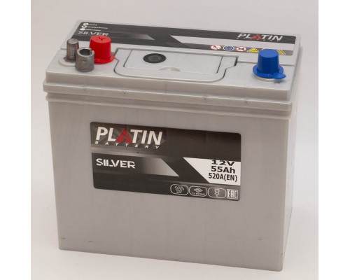 Акумулятор автомобільний 55Ah-12v Platin Silver Asia (237х127х225), L, EN520 1905