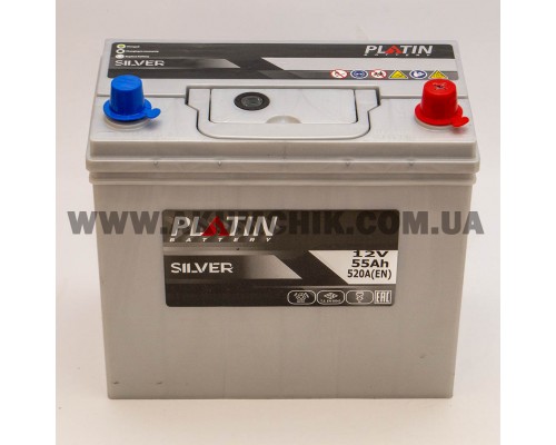 Акумулятор автомобільний 55Ah-12v Platin Silver Asia (237х127х225), R, EN520 2814