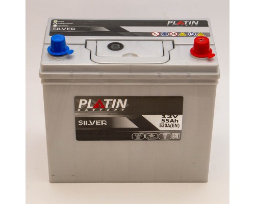 Акумулятор автомобільний 55Ah-12v Platin Silver Asia (237х127х225), R, EN520 2814