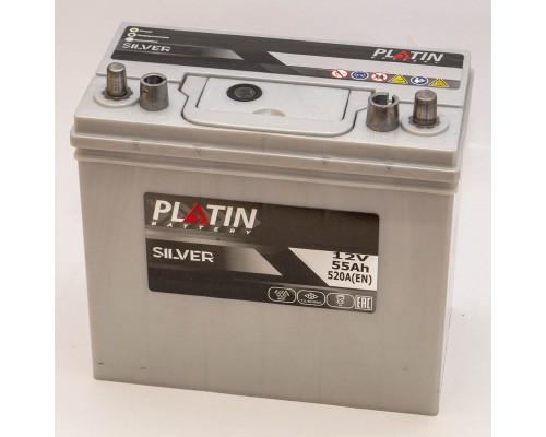 Акумулятор автомобільний 55Ah-12v Platin Silver Asia (237х127х225), R, EN520 2814