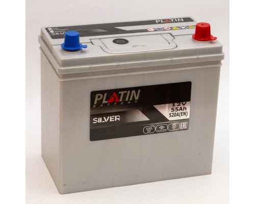 Акумулятор автомобільний 55Ah-12v Platin Silver Asia (237х127х225), R, EN520 2814