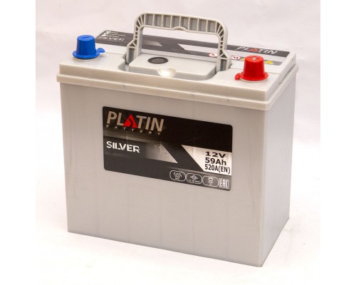 Акумулятор автомобільний 59Ah-12v Platin Silver Asia (237х127х225), R, EN520 0374