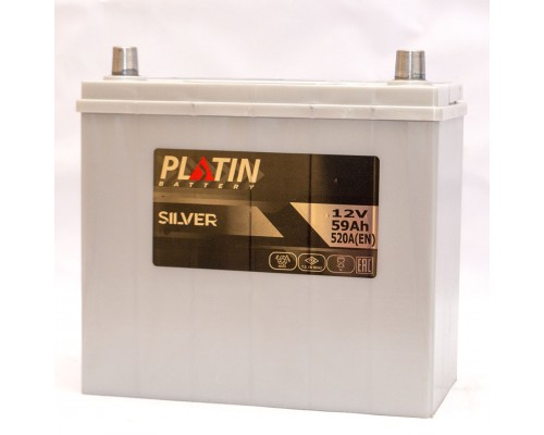 Акумулятор автомобільний 59Ah-12v Platin Silver Asia (237х127х225), R, EN520 0374