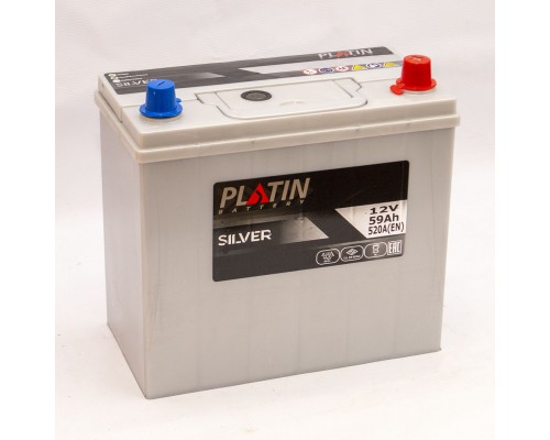 Акумулятор автомобільний 59Ah-12v Platin Silver Asia (237х127х225), R, EN520 0374