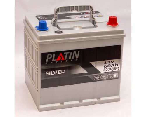 Акумулятор автомобільний 60Ah-12v Platin Silver Asia (232х173х225), R, EN600 2914