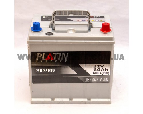 Акумулятор автомобільний 60Ah-12v Platin Silver Asia (232х173х225), R, EN600 2914
