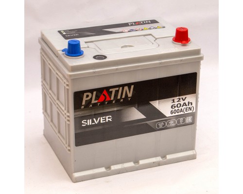 Акумулятор автомобільний 60Ah-12v Platin Silver Asia (232х173х225), R, EN600 2914