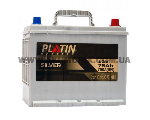 Акумулятор автомобільний 75Ah-12v Platin Silver Asia (260х173х225), R, EN750 2813