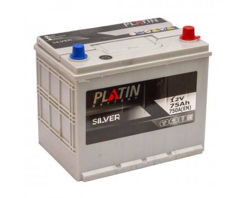 Акумулятор автомобільний 75Ah-12v Platin Silver Asia (260х173х225), R, EN750 2813