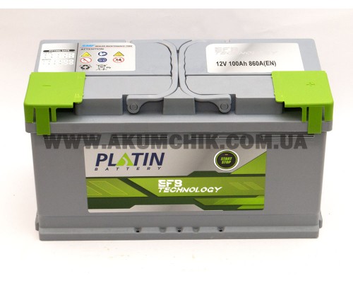 Акумулятор автомобільний 100Ah-12v Platin EFB Start Stop (355х175х190), R, EN860