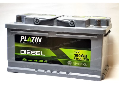 Акумулятор автомобільний 100Ah-12V Platin Diesel (315х175х175), R, EN850 низький