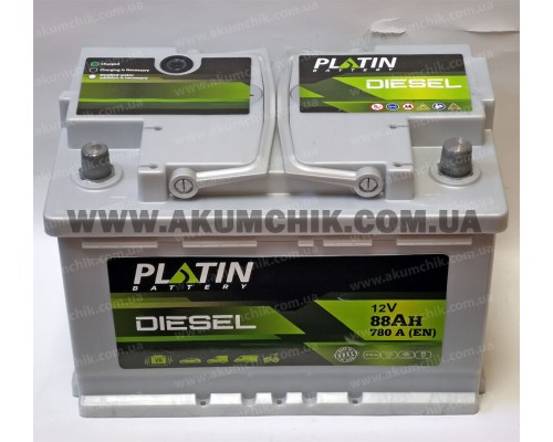 Акумулятор автомобільний 88Ah-12V Platin Diesel (278х175х190), R, EN780