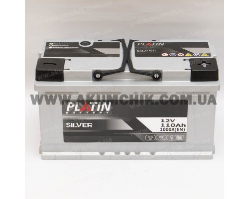 Акумулятор автомобільний 110Ah-12V Platin Silver (355х175х190), R, EN1000