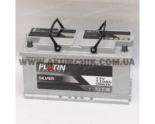 Акумулятор автомобільний 110Ah-12V Platin Silver (355х175х190), R, EN1000