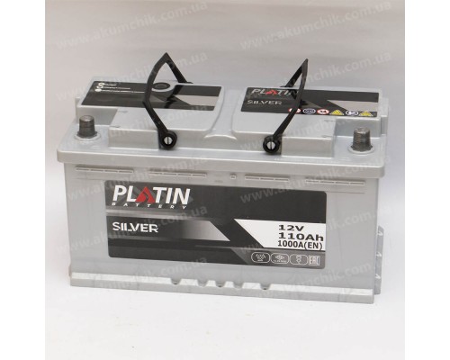 Акумулятор автомобільний 110Ah-12V Platin Silver (355х175х190), R, EN1000