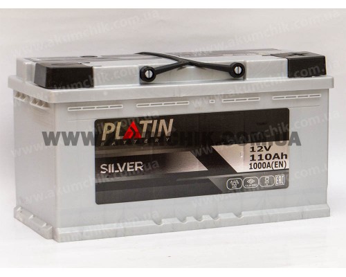 Акумулятор автомобільний 110Ah-12V Platin Silver (355х175х190), R, EN1000