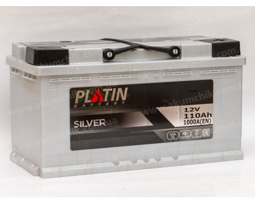 Акумулятор автомобільний 110Ah-12V Platin Silver (355х175х190), R, EN1000
