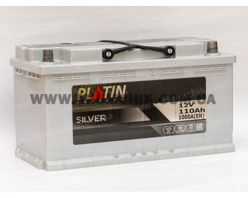 Акумулятор автомобільний 110Ah-12V Platin Silver (355х175х190), R, EN1000