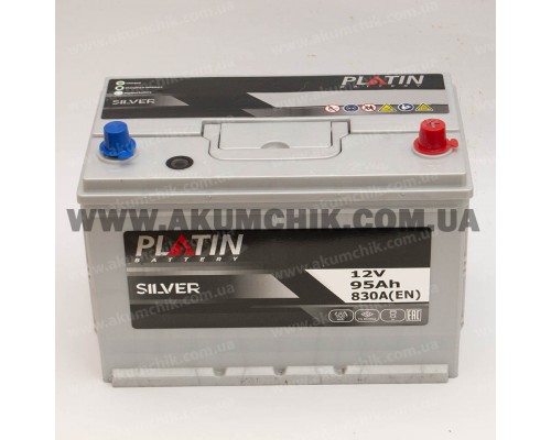 Акумулятор автомобільний 95Ah-12v Platin Silver Asia (303х173х225), R, EN830