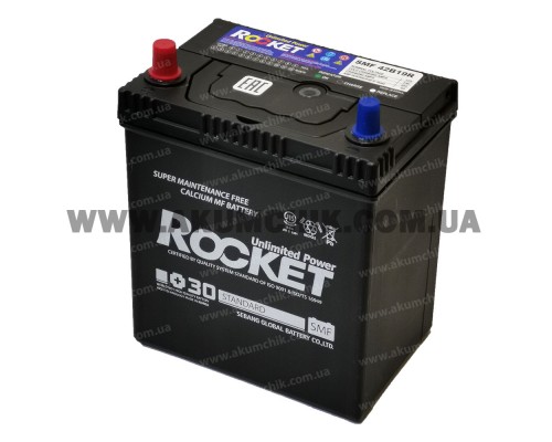 Акумулятор 40Ah-12v Rocket SMF Asia 42B19R (187х127х225), L, CCA340