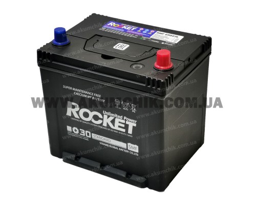 Акумулятор 60Ah-12v Rocket SMF Asia 65D23L (232х173х225), R, CCA520