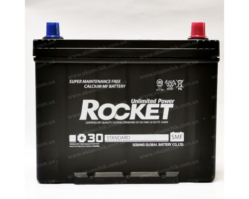 Акумулятор 70Ah-12v Rocket SMF Asia 80D26L (260х173х225), R, CCA520
