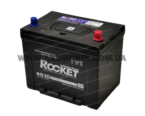 Акумулятор 70Ah-12v Rocket SMF Asia 80D26L (260х173х225), R, CCA520