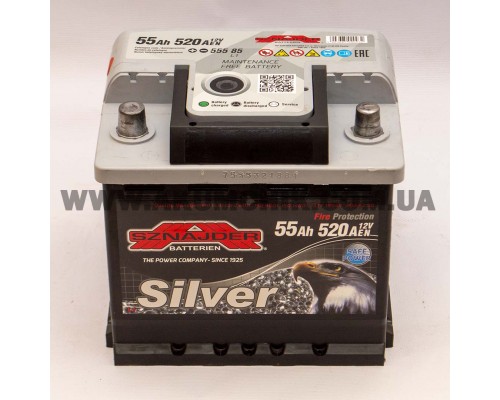 Акумулятор автомобільний 55Ah-12v Sznajder Silver (207х175х190), L, EN520