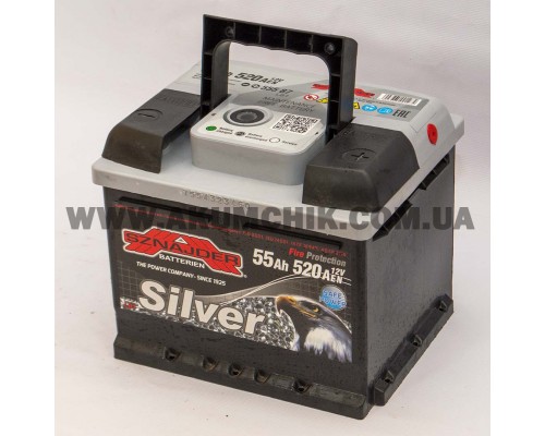 Акумулятор автомобільний 55Ah-12v Sznajder Silver (207х175х175) низкий, R, EN520