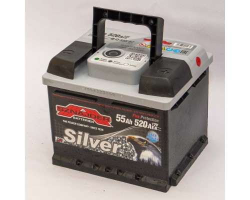 Акумулятор автомобільний 55Ah-12v Sznajder Silver (207х175х175) низкий, R, EN520