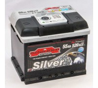 Акумулятор автомобільний 55Ah-12v Sznajder Silver (207х175х175) низкий, R, EN520
