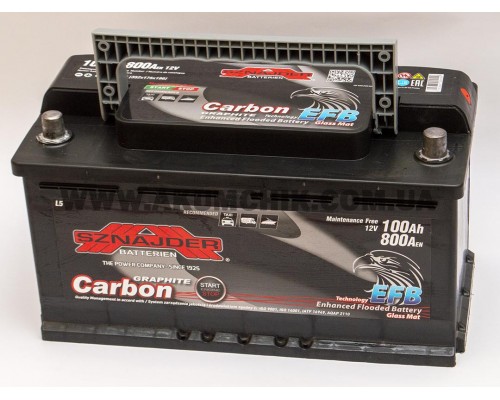 Акумулятор автомобільний 100Ah-12v Sznajder Carbon EFB (352х175х190) Start Stop, R, EN800