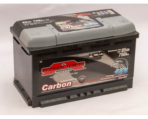 Акумулятор автомобільний 85Ah-12v Sznajder Carbon EFB (314х175х190) Start Stop, R, EN750
