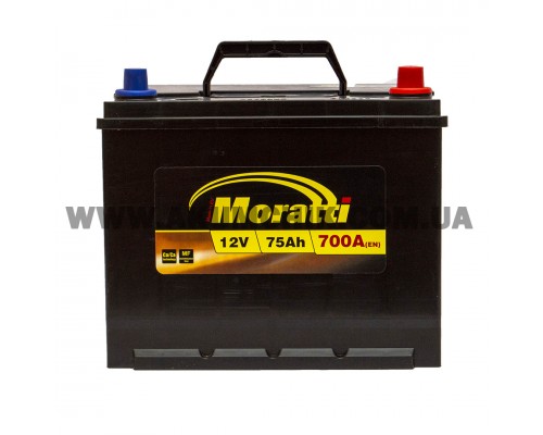 Акумулятор автомобільний 75Ah-12v Moratti Asia (260х173х225), R, EN750