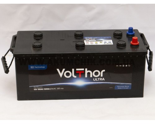 Акумулятор автомобільний 190Ah-12V Volthor Ultra (513х223х223), L, EN1200